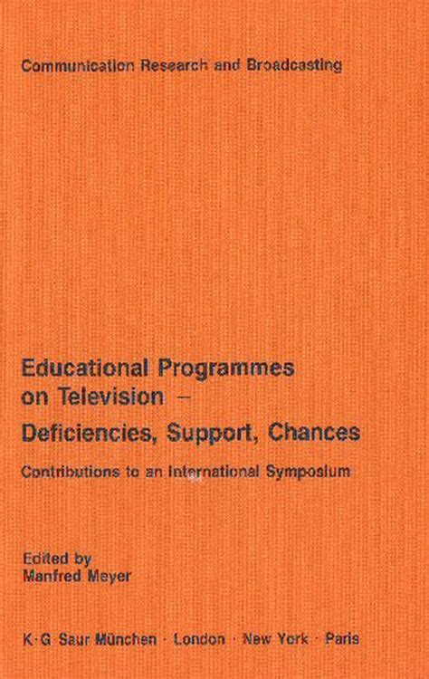 Buy Educational programmes on television: deficiences, support, chances ...