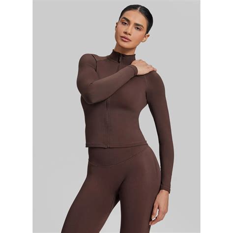 Ultrasculpt Longline Full Zipper Seamless Breathable Warm Jacket | Gym ...