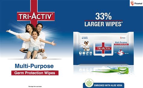 Tri-Activ Multipurpose Germ Protection Wipes | Multipurpose Wipes - Wellify