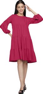 Flaunt Women A-line Red Dress - Buy Flaunt Women A-line Red Dress ...