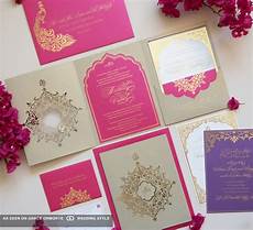 Menaka Wedding Invitation Cards by Pink And Gold Wedding Invitation Set Indian Wedding Menaka Wedding Invitation Cards