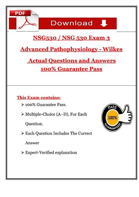 NSG 530 - Advanced Pathophysiology | Wilkes University | 2025 Exam 3 ...