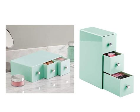 InterDesign Makeup Holder Organiser with 3 Drawer for Dressing Table ...