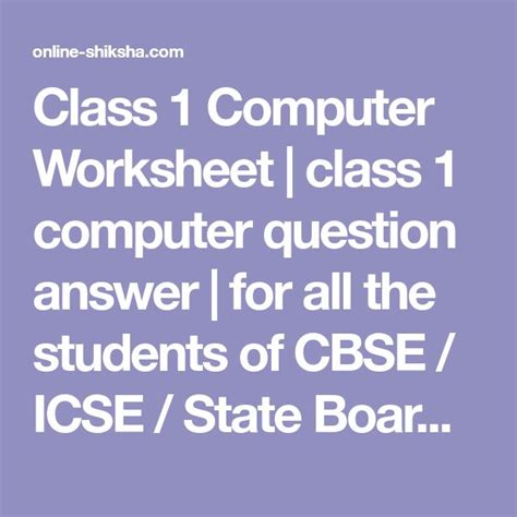 Image result for Computer My Friend Class 1 Question and Answer
