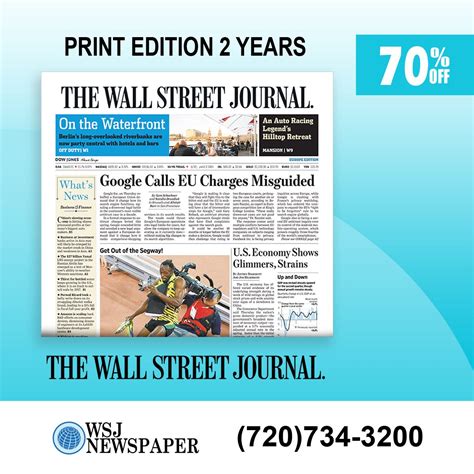 WSJ Print Edition | WSJ Digital Subscription | WSJ Newspaper