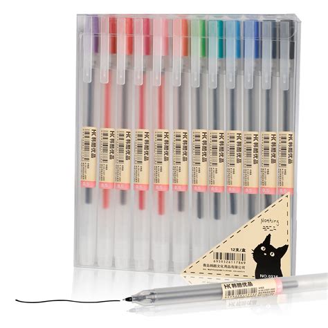 Abeier Premium 12 Gel Ink Pens Fine Point Pens Ballpoint | Desertcart INDIA