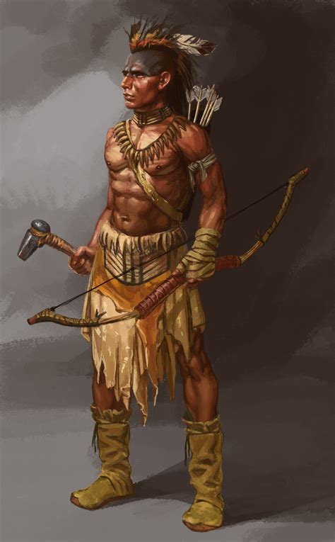 Native American Warrior Sketch