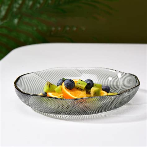 Glass Snack Plate Grey Online - Premium Snack Plate | Nestasia