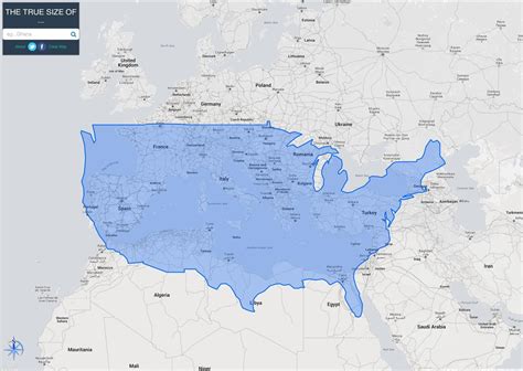 USA compared to Europe at same latitudes - Vivid Maps