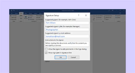 Image result for Word Signature Tutorial