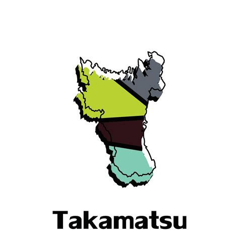 Takamatsu map. Blank vector map of the Country. Borders of Japan for your infographic. Vector ...