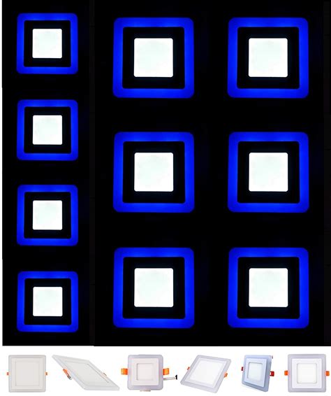 Buy Hybrix® LED Ceiling Slim Square Panel Light 6 Watt (3+3) POP Down ...