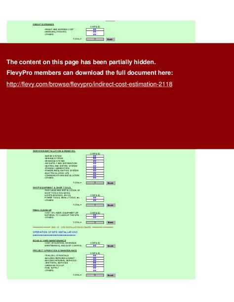 Image result for Indirect Cost Calculation Worksheet