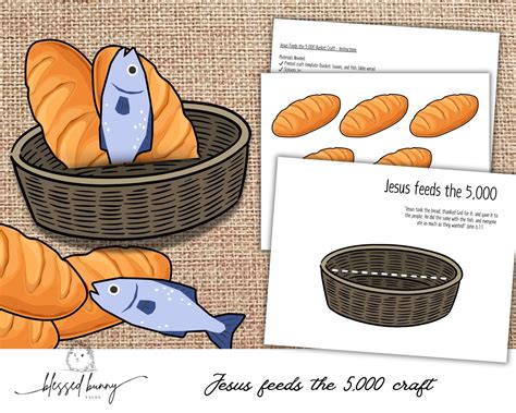 Jesus Feeds the 5,000 Craft- Bible Lesson- Sunday School- Homeschool ...