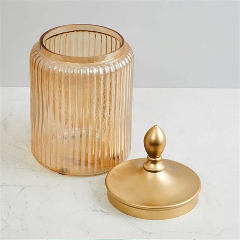 Buy Splendid Striped Jar with Lid Decorative Accent from Home Centre at ...