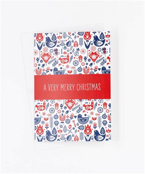 Weihnachtskarte skandinavisch · Muster – schoene-karten.com