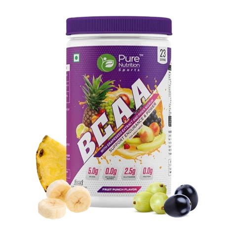 Pure Nutrition BCAA 2:1:1, Fruit Punch Flavor with L-Glutamine ...