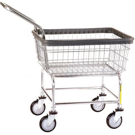 R&B WIRE PRODUCTS INC. Wire Laundry Cart,600 lb. Ld Cap.,Silver ...