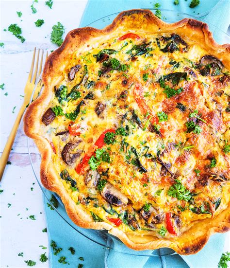 Easy Loaded Vegetarian Quiche - Beautiful Eats & Things