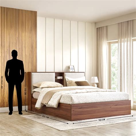 Buy Shoji Zen Queen Bed with Box Storage - Brown from Home Centre at ...