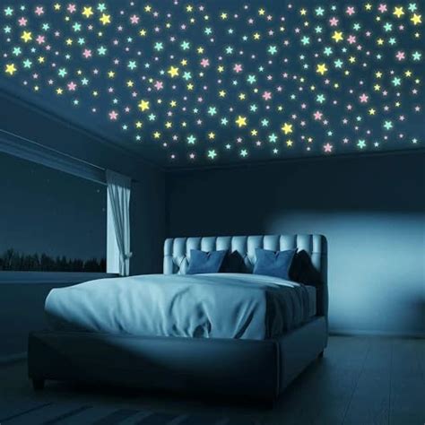 DreamKraft Glow in The Dark Galaxy of Star and Moon Radium Sticker (6 ...