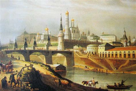 Вид на Кремль в 19 веке. Москва. Вид на Кремль в 19 веке на карте ...