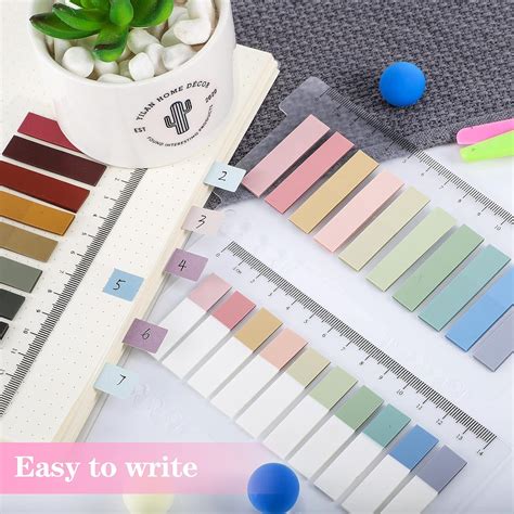 Buy 1220 Pieces Index Tabs Sticky Writable File Flags Tabs Colorful ...