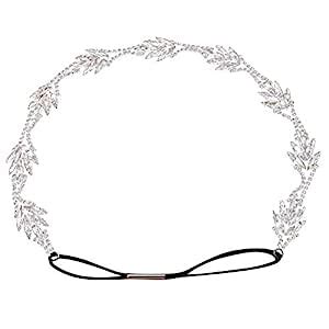 Lurrose Rhinestone Headband Elastic Alloy Crystal Wedding Bridal Hair ...