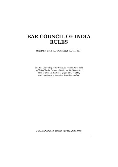 Bar Council of India Rules- Election Process - Bachelors In Law - Studocu