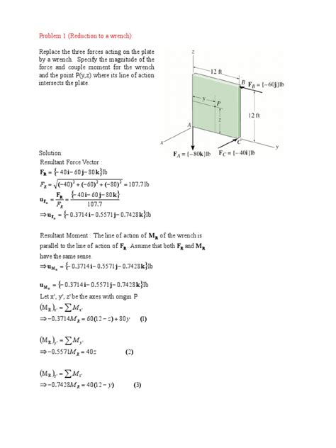 Statics Moment Problem Example 的图像结果