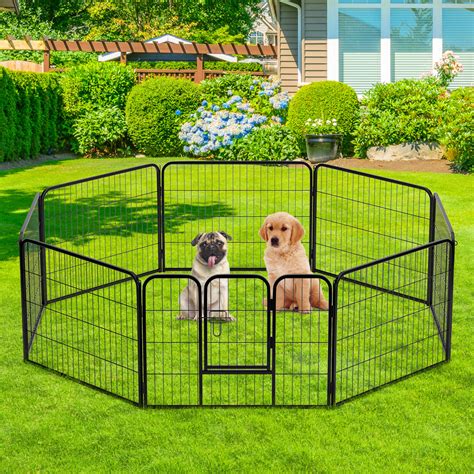 FDW Dog Playpen Indoor 4 Panels Dog Pen For Medium And Large Dogs ...