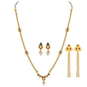 Buy Dhanmanju Traditional Maharashtrian Style Gold Plated Ball Chain ...