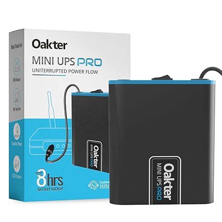 Oakter Mini UPS PRO for High Capacity WiFi Routers 12V & Upto 3A ...