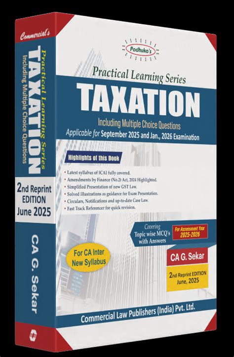 Commercial's Padhuka's (Practical Learning Series) Taxation Book for C ...