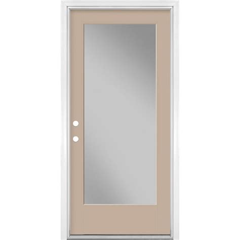Masonite 36-in x 80-in x 4-9/16-in Fiberglass Right-hand inswing Sandy ...