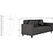 CASASTYLE Diana Fabric 3 Seater Sofa Set (Dark Grey) : Amazon.in: Home ...