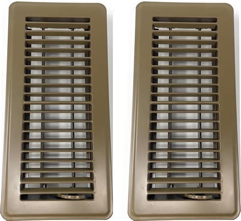 Rocky Mountain Goods 4" x 10" Floor Vents 2 Pack - Heavy Duty Walkable ...
