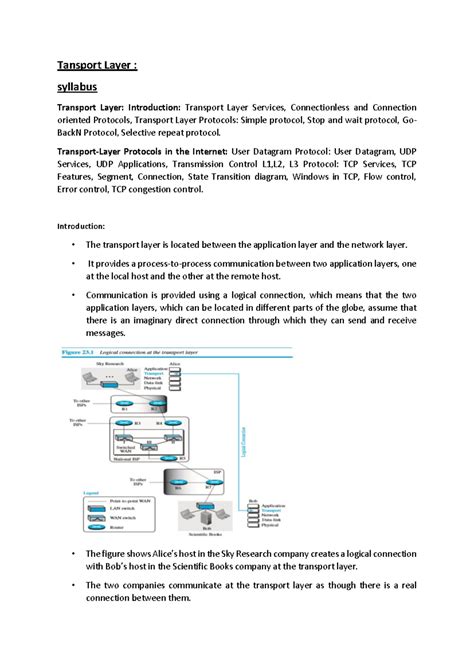 CN Module 4 - Transport Layer Protocols and Services Notes - Studocu