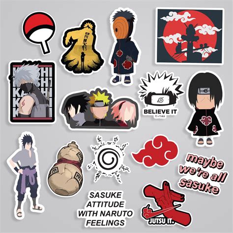Collectible Naruto Stickers in Pack 1, 15 Iconic Designs for True Fans