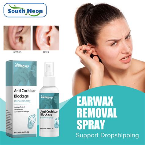 South Moon Anti Cochlear Blockage Removal Spray 50ml Ear Wax Remover ...