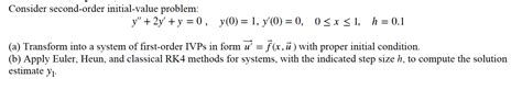 Image result for 2nd Order Initial Value Problem