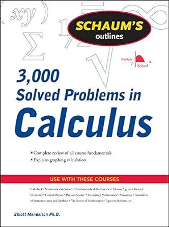 Buy Schaum's 3,000 Solved Problems in Calculus: Notes from a Trap ...