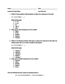 JavaScript Assessment 的图像结果