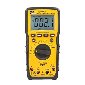 Ideal Electrical 61-347 AC/DC TRMS Multimeter, CAT III 1000V, CAT IV ...