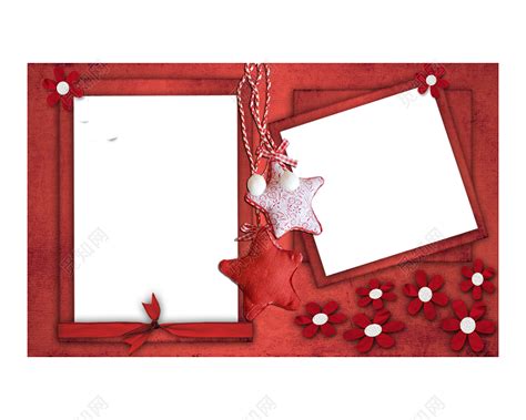 红色背景装饰相框素材免费下载 - 觅知网