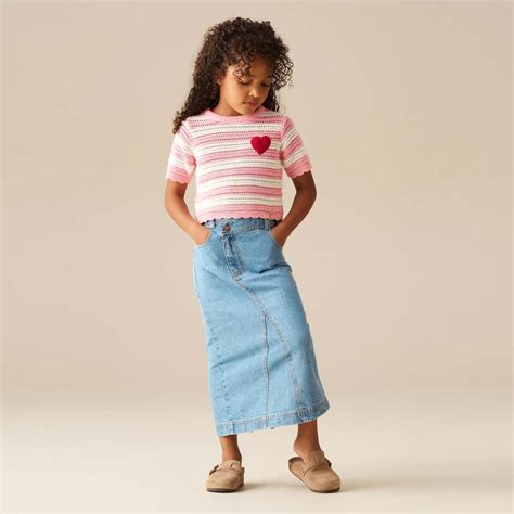 Angel & Rocket Girls Stripe Pink Cotton Tops