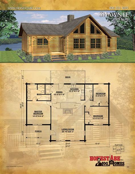 log cabin open floor plans