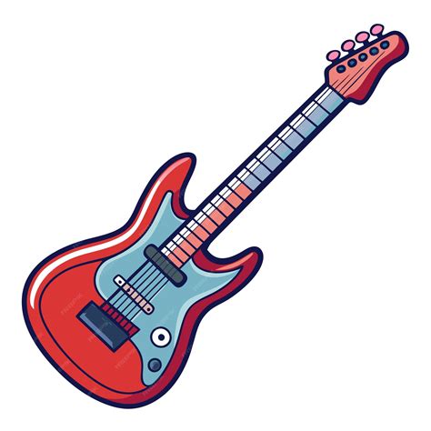 Electric guitar clip art and Vector Design With a White Background ...