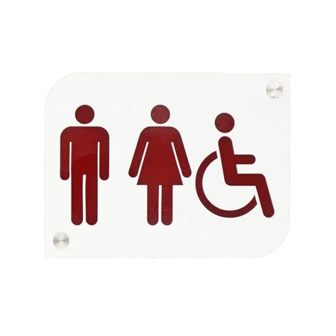 Buy DECOHO Pictogram Plexi Toilet Trio Men/Women Disabled PMR – Toilet ...