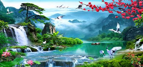 山水风景图背景图片素材免费下载_熊猫办公